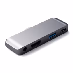 Satechi ST-TCMPHM, USB 3.2 Gen 1 (3.1 Gen 1) Type-C, Gris, HDMI, USB 3.2 Gen 1 (3.1 Gen 1) Type-A, USB 3.2 Gen 1 (3.1 Gen 1)  ...