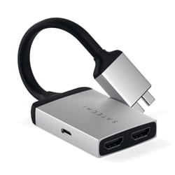 Satechi ST-TCDHAS câble vidéo et adaptateur 0,156 m 2 x USB Type-C 2 x HDMI Noir, Argent