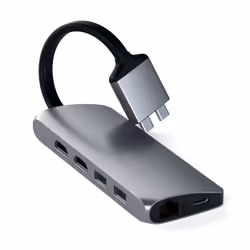 Satechi ST-TCDMMAM, USB 3.2 Gen 1 (3.1 Gen 1) Type-C, 60 W, Gris, MicroSD (TransFlash), SD, HDMI, RJ-45, USB 3.2 Gen 1 (3.1 G ...