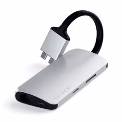 Satechi ST-TCDMMAS station d'accueil USB 3.2 Gen 1 (3.1 Gen 1) Type-C Argent