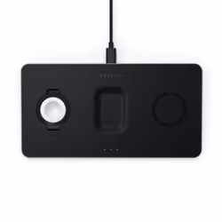 Satechi ST-X3TWCPM, Intérieure, Secteur, Recharge sans fil, 0,1 m, Noir