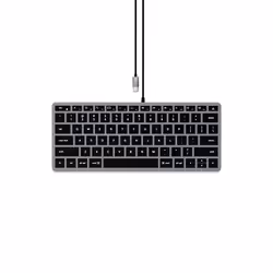 Satechi Slim W1, Mini, USB, QWERTY, Aluminium, Noir