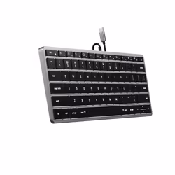 Satechi Slim W1 clavier USB QWERTY Anglais Aluminium, Noir