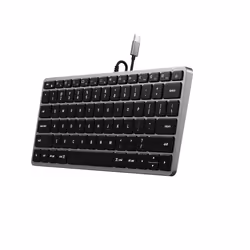 Satechi Slim W1 clavier USB QWERTY Anglais Aluminium, Noir
