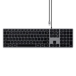 Satechi Slim W3 clavier USB QWERTY Anglais Aluminium, Noir