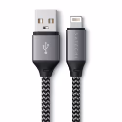 Satechi ST-TAL10M, 0,25 m, Lightning, USB A, Mâle, Mâle, Gris