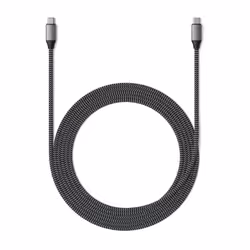 Satechi ST-TCC2MM, 2 m, USB C, USB C, 480 Mbit/s, Noir, Gris