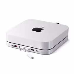 Satechi ST-ABHFS, USB 2.0 Type-C, Noir, Argent, MicroSD (TransFlash), 3,5mm, HDMI, RJ-45, USB 2.0, USB Type-C, 197 mm, 197 mm
