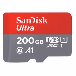 SanDisk Ultra, 200 Go, MicroSDXC, Classe 10, UHS-I, 100 Mo/s, Class 1 (U1)
