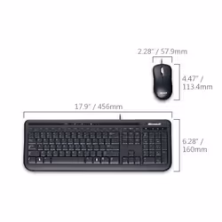 Microsoft Wired Desktop 600 clavier Souris incluse USB QWERTY Anglais britannique Noir - Vue supplémentaire 4