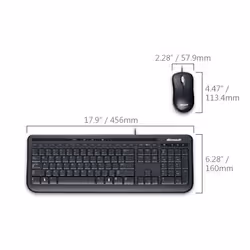 Microsoft Wired Desktop 600 clavier Souris incluse USB Noir - Vue supplémentaire 4