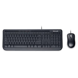 Microsoft Wired Desktop 600, DE clavier Souris incluse USB QWERTZ Noir
