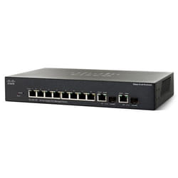 Cisco SG300-10P Géré L3 Connexion Ethernet, supportant l'alimentation via ce port (PoE) Noir
