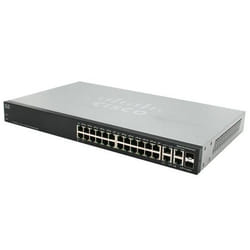 Cisco SF500-24P Géré L3 Connexion Ethernet, supportant l'alimentation via ce port (PoE) Noir