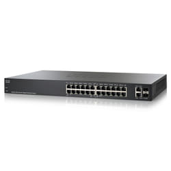 Cisco SG200-26FP Géré L2 Gigabit Ethernet (10/100/1000) Connexion Ethernet, supportant l'alimentation via ce port (PoE) Noir