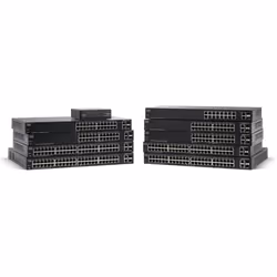 Cisco SG200-26FP Géré L2 Gigabit Ethernet (10/100/1000) Connexion Ethernet, supportant l'alimentation via ce port (PoE) Noir