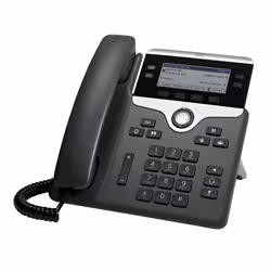 Cisco 7841, Téléphone IP, Noir, Argent, Combiné filaire, Polycarbonate, Sur bureau/mural, 4 lignes