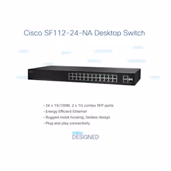 Cisco SF112-24 Non-géré L2 Fast Ethernet (10/100) 1U Noir