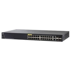 Cisco SG350-28MP Géré L3 Gigabit Ethernet (10/100/1000) Connexion Ethernet, supportant l'alimentation via ce port (PoE) Noir