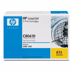 HP 61X 2-pack High Yield Black Original LaserJet Toner Cartridges, 10000 pages, Noir, 2 pièce(s)