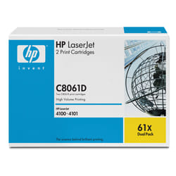 HP 61X 2-pack High Yield Black Original LaserJet Toner Cartridges Cartouche de toner 2 pièce(s) Noir
