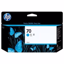 HP 70 cartouche d'encre DesignJet cyan, 130 ml, Rendement standard, Cyan, Encre à pigments, 130 ml, 1 pièce(s)