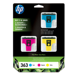 HP 363 3-pack Cyan/Magenta/Yellow Ink Cartridges cartouche d'encre 3 pièce(s) Original Cyan, Magenta, Jaune