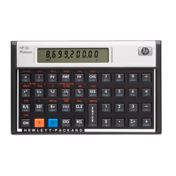 HP 12c, Bureau, Calculatrice financière, 10 chiffres, 1 lignes, Batterie, Aluminium, Noir