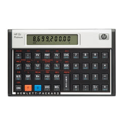 HP 12c calculatrice Bureau Calculatrice financière Aluminium, Noir