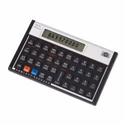 HP 12c calculatrice Bureau Calculatrice financière Aluminium, Noir
