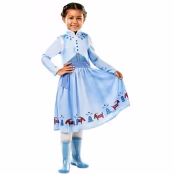 Déguisement Anna Joyeuses Fêtes avec Olaf fille - Disney - La Reine des Neiges - Bleu - Enfant - 3 ans et plus