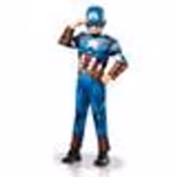 Déguisement Captain America Garçon - Avengers - Modèle Personnage Fiction - Bleu Blanc - Polyester