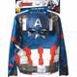 Déguisement Captain America - RUBIES - Set plastron et masque - Pour enfant à partir de 5 ans - Bleu