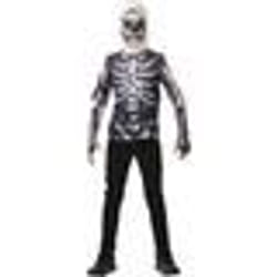 FORTNITE - RUBIES - Top Ado Skull Trooper - Manches longues cagoule et brassard - Enfant 9 ans et plus - Noir