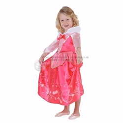 Déguisement Luxe Royale Aurore DISNEY - Costume Rose en Satin avec Lurex et Paillettes pour Fille - Taille M