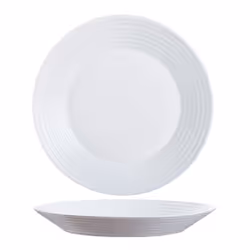 Luminarc Harena Ass Creuse 23.6 cm, Assiette, Rond, Verre trempé, Blanc, 236 mm, 236 mm