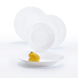 Luminarc Service de Vaisselle Harena Blanc verre 18 Pièces