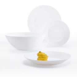 Luminarc Service de Vaisselle Harena Blanc verre 19 Pièces