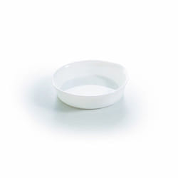 Plat à crème brûlée blanc 14cm Smart Cuisine Carine 250°C - Luminarc - Opale culinaire extra léger et résistant  rond