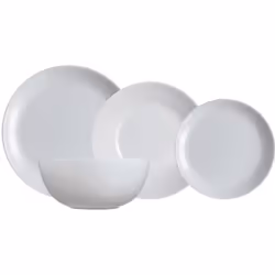 Service de table - LUMINARC - Diwali Granit - 19 pcs - Pour 6 personnes - Verre empilable