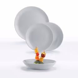Luminarc Service de Vaisselle Diwali Granit Gris 18 Pièces Verre trempé
