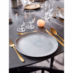 Assiette plate 25 cm - Diwali Marble - Luminarc Gris