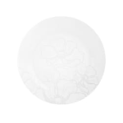Assiette à dessert - Luminarc - Poppy Flowers White - Verre trempé - Lot de 6