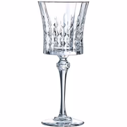 Verres à vin rouge et blanc - Cristal dArques - Lady Diamond - 27cl - Ultra transparent - Design vintage