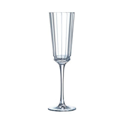6 flûtes à Champagne 17cl Macassar - Cristal d'Arques - Verre ultra transparent au design vintage