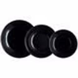 Luminarc Assietes Zelie Noir verre 18 Pièces