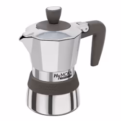 Pedrini MyMoka induction, Cafetière à moka, Marron, Acier inoxydable, Aluminium, Silicone, Acier inoxydable, 2 tasses, MyMoka ...