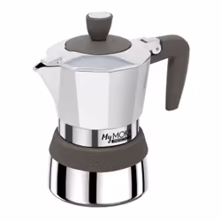 Pedrini MyMoka induction, Cafetière à moka, Marron, Acier inoxydable, Aluminium, Silicone, Acier inoxydable, 3 tasses, MyMoka ...