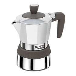 Pedrini MyMoka induction Cafetière à moka Marron, Acier inoxydable