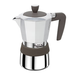 Pedrini MyMoka induction Cafetière à moka Marron, Acier inoxydable